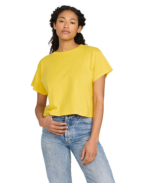 US Blanks US531OR  Ladies' USA Made Organic Cotton Rib Crop T-Shirt at GotApparel