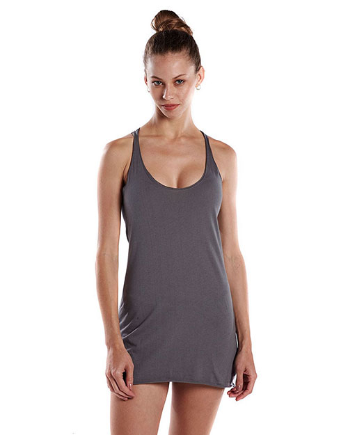 US Blanks US575 Women 3.5 oz Raw Edge Racer Tank at GotApparel