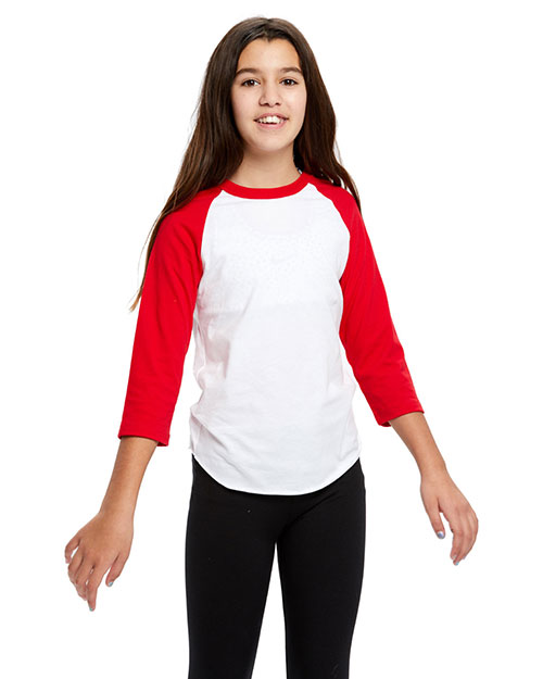 US Blanks US6601K Youth Baseball Raglan T-Shirt at GotApparel