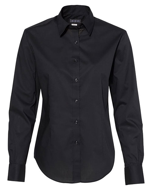 Van Heusen 13V5053 Women 's Cotton/Poly Solid Point Collar Shirt at GotApparel