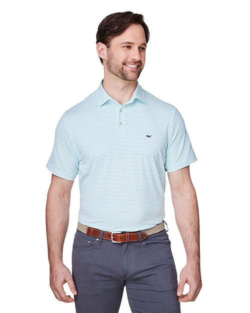 Vineyard Vines G012426 Men's Bradley Stripe Sankaty Polo at GotApparel