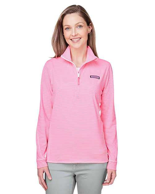 vineyard vines K002521 Women's Microstripe Sankaty Half-Zip Pullover at GotApparel