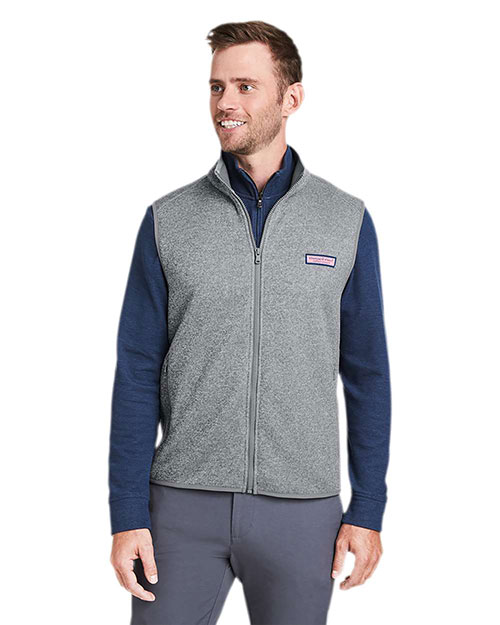vineyard vines K002713 Men's Mountain Sweater Fleece Vest at GotApparel