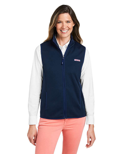 vineyard vines O001411 Women's Mountain Sweater Fleece Vest at GotApparel