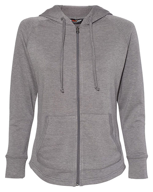 Weatherproof W20121 Women ’s HeatLast™ Fleece Faux Cashmere Full-Zip Hooded Sweatshirt at GotApparel