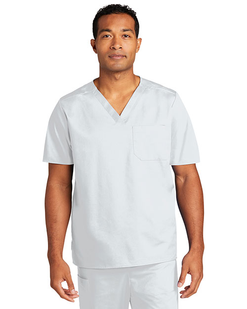 Wonderwink® Unisex Workflex™ Chest Pocket V-Neck Top WW3160 at GotApparel