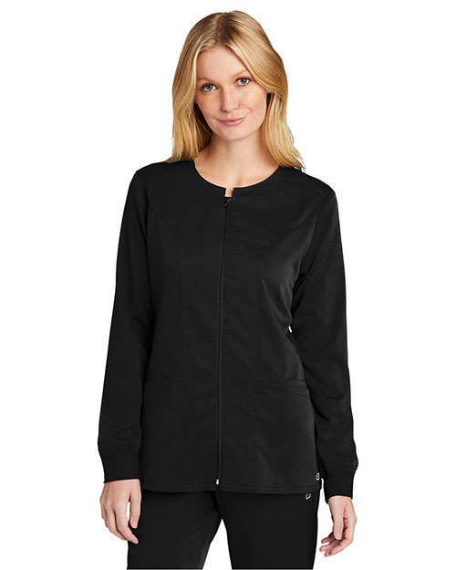 Wonderwink® Women's Premiere Flex™ Full-Zip Scrub Jacket WW4088 at GotApparel