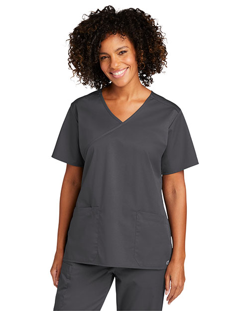 Wonderwink® Women's Workflex™ Mock Wrap Top WW4760 at GotApparel
