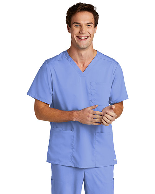 Wonderwink® Men's Premiere Flex™ V-Neck Top WW5068 at GotApparel