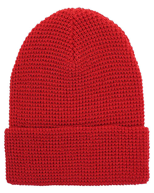 YP Classics 2501KC Waffle Cuffed Beanie at GotApparel