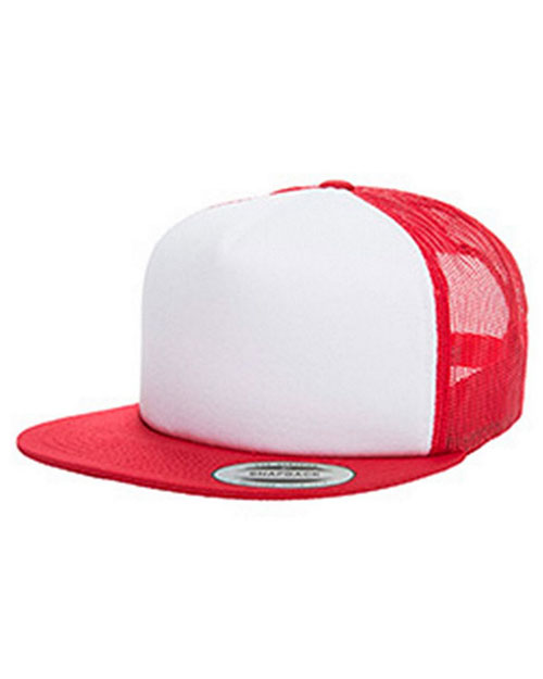 Yupoong 6005FW Foam Trucker with White Front Snapback at GotApparel