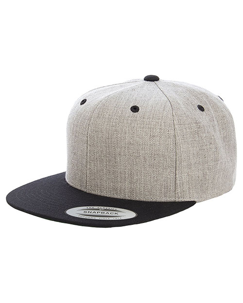 Yupoong 6089MT Unisex Heather Two-Tone Adjustable Wool Cap at GotApparel