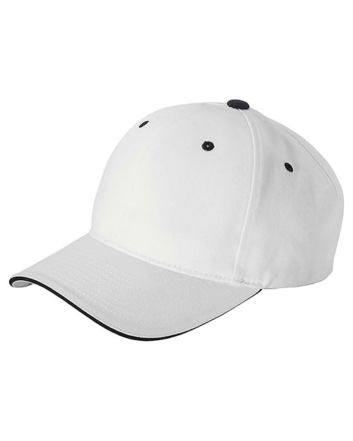 Yupoong 6262S Unisex Brushed Cotton Twill 6-Panel Mid-Profile Sandwich Cap at GotApparel