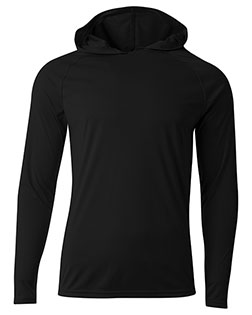 A4 A4N3409 Cooling Performance Long Sleeve Hooded Tee at GotApparel