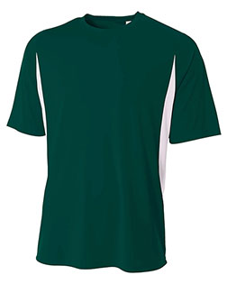 A4 N3181 Men Cooling Performance Color Block Tee at GotApparel