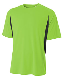 A4 N3181 Men Cooling Performance Color Block Tee at GotApparel
