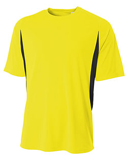 A4 N3181 Men Cooling Performance Color Block Tee at GotApparel