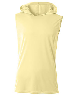 A4 N3410 Men Sleeveless Hooded Tee at GotApparel