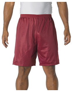 A4 N5296 Men Lined 9" Inseam Tricot Mesh Shorts at GotApparel