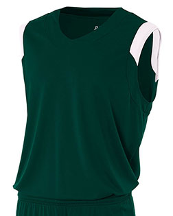 A4 NB2340 Boys Moisture Management V-Neck Muscle at GotApparel