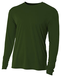 A4 NB3165 Boys Long-Sleeve Cooling Performance Crew Shirt at GotApparel