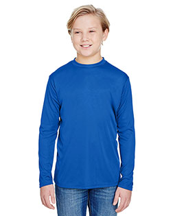 A4 NB3165 Boys Long-Sleeve Cooling Performance Crew Shirt at GotApparel