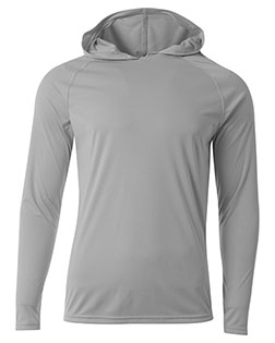 A4 NB3409  Youth Long Sleeve Hooded T-Shirt at GotApparel
