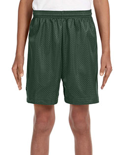 A4 NB5301 Boys Tricot Lined 6" Mesh Shorts at GotApparel