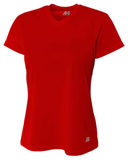 A4 Drop Ship NW3254 Women Shorts Sleeve V-Neck Birds Eye Mesh T-Shirt at GotApparel