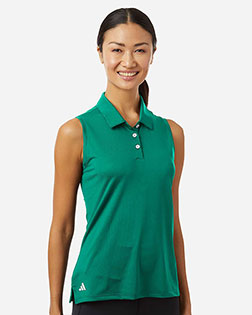 Adidas A1005 Women's Ottoman Sleeveless Polo at GotApparel