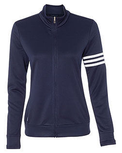 Adidas A191 Women 's 3-Stripes French Terry Full-Zip Jacket at GotApparel