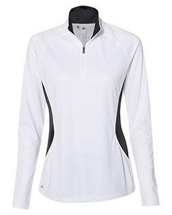 Adidas A281 Women 's Lightweight Quarter-Zip Pullover at GotApparel