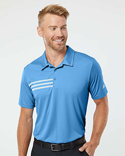 Adidas A324 Men 3-Stripes Chest Polo at GotApparel