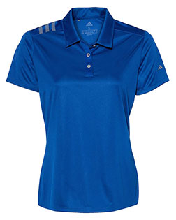 Adidas A325 Women 's 3-Stripes Shoulder Polo at GotApparel