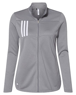Adidas A483 Women 's 3-Stripes Double Knit Full-Zip at GotApparel