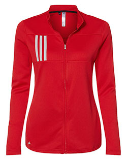 Adidas A483 Women 's 3-Stripes Double Knit Full-Zip at GotApparel