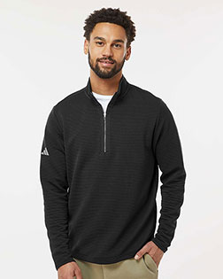 Adidas A588 Men's Spacer Quarter-Zip Pullover at GotApparel