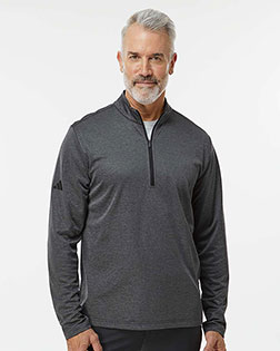 Adidas A593 Men's Space Dyed Quarter-Zip Pullover at GotApparel