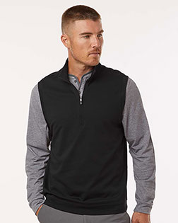 Adidas A599 Men's Club Quarter-Zip Vest at GotApparel