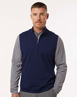 Adidas A599 Men's Club Quarter-Zip Vest at GotApparel