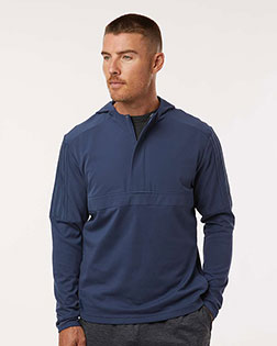 Adidas A607 Men's Half-Zip Hooded Anorak at GotApparel