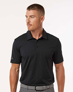 Adidas A704 Men's Textured Stripe Polo at GotApparel