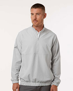 Adidas A705 Men's Stretch Woven Half-Zip Pullover at GotApparel