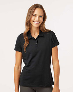 Adidas A707 Women's Textured Stripe Polo at GotApparel