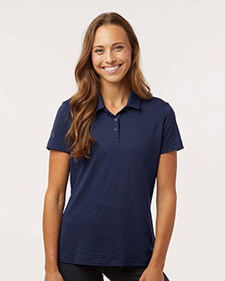Adidas A707 Women's Textured Stripe Polo at GotApparel