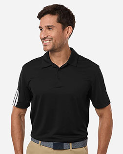 Adidas A719 Men's Performance 3-Stripes Climacool Polo at GotApparel