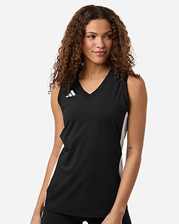 Adidas AT120 Women's Quickset V-Neck Sleeveless Jersey at GotApparel