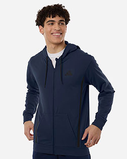 Adidas AT208 Men's Game & Go Fleece Full-Zip Hooded Sweatshirt at GotApparel