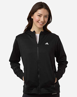 Adidas AT209 Women's Game & Go Fleece Full-Zip Hooded Sweatshirt at GotApparel
