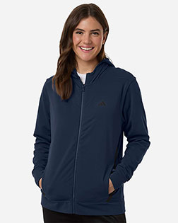 Adidas AT209 Women's Game & Go Fleece Full-Zip Hooded Sweatshirt at GotApparel